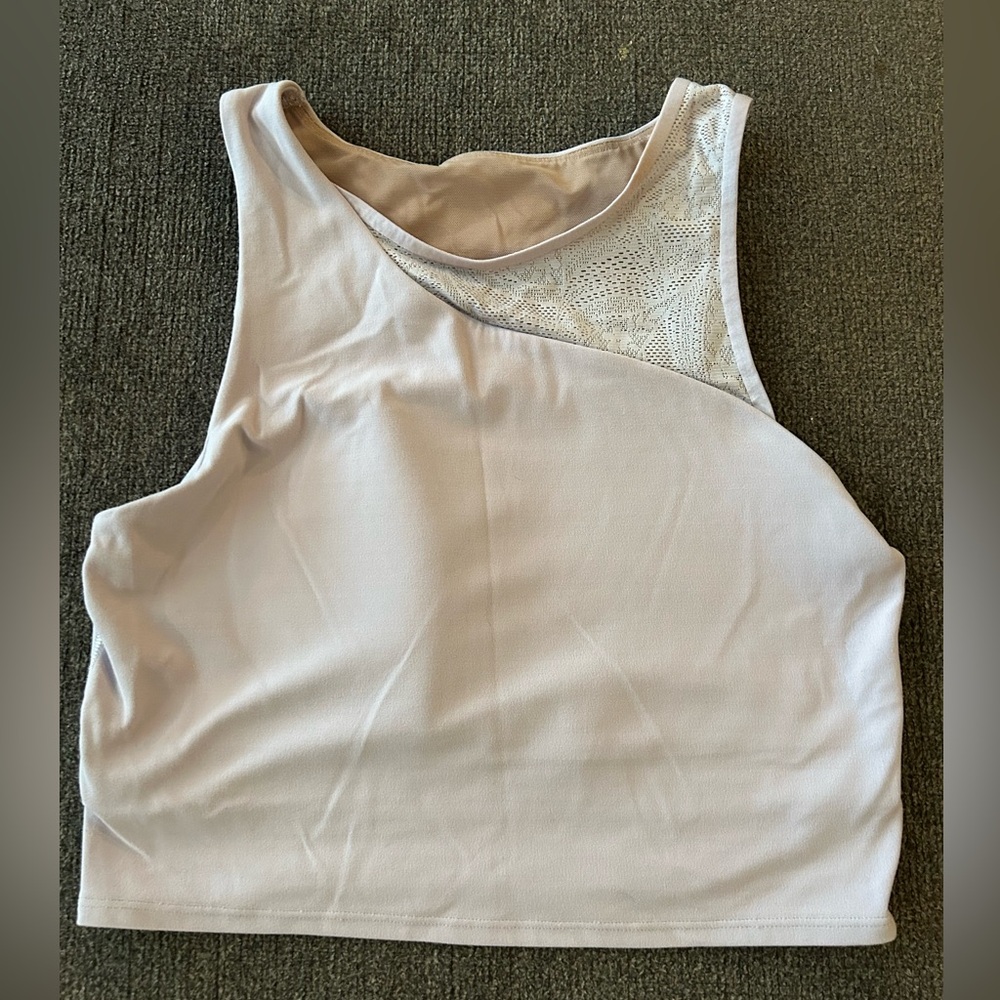 Athleta Lavender and Lace Detail Tank Top